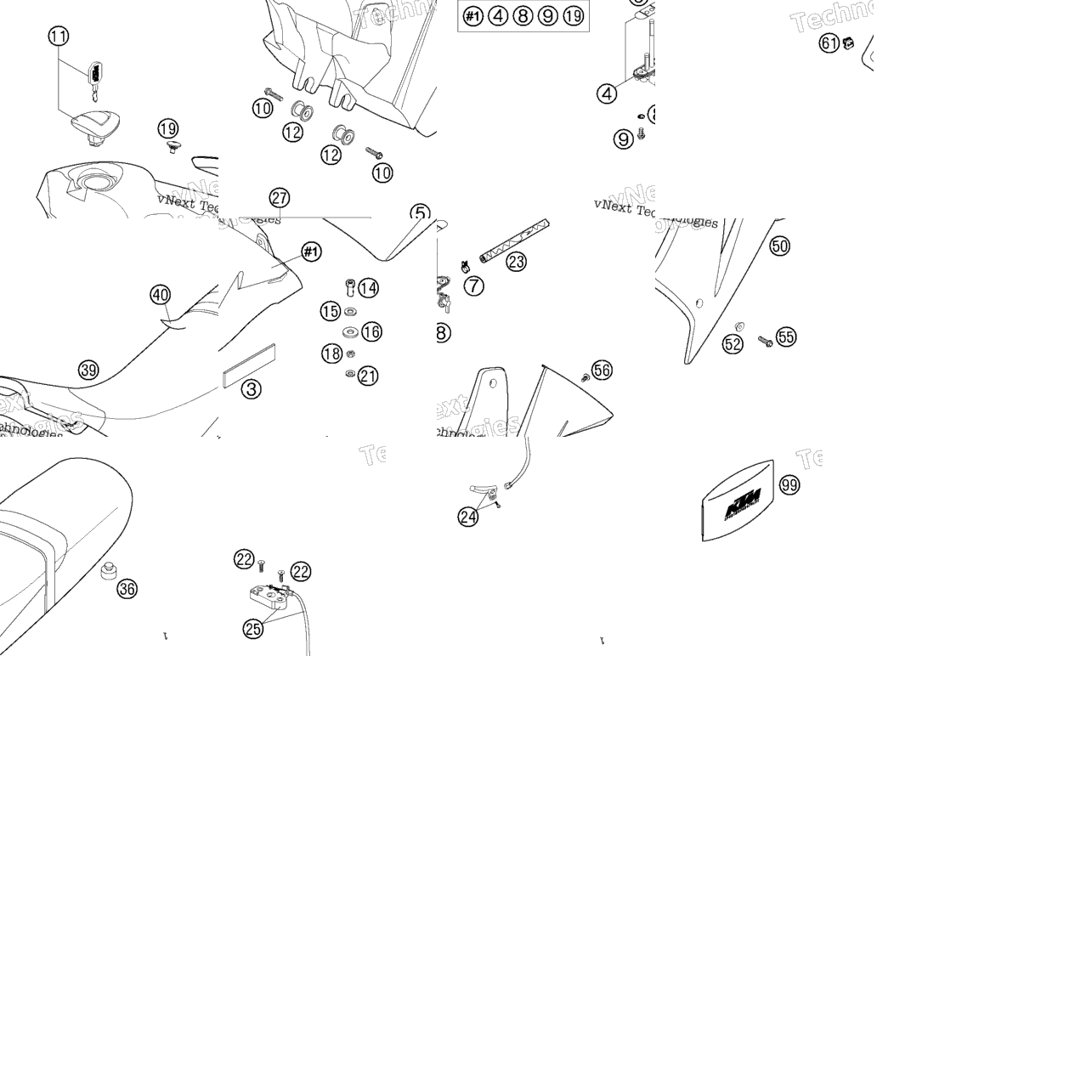 Tank, Seat, Cover