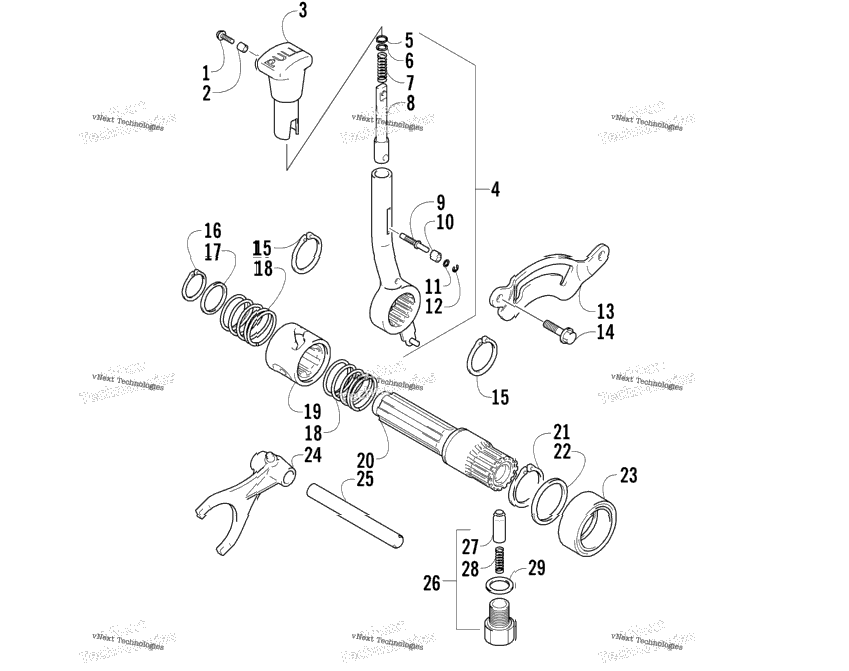 Hi/Lo Shifter Assembly
