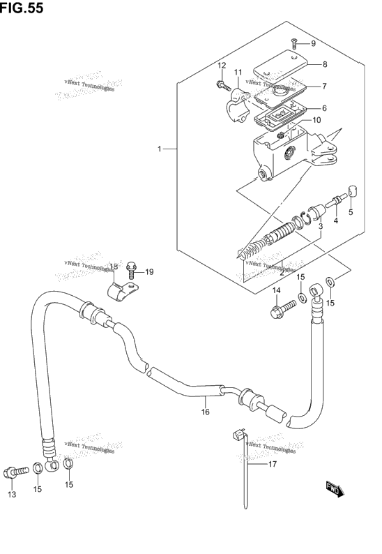 Clutch Master Cylinder (Gsf1200sk1/Sk2/Sk3/Sk4/Sk5/Szk5)