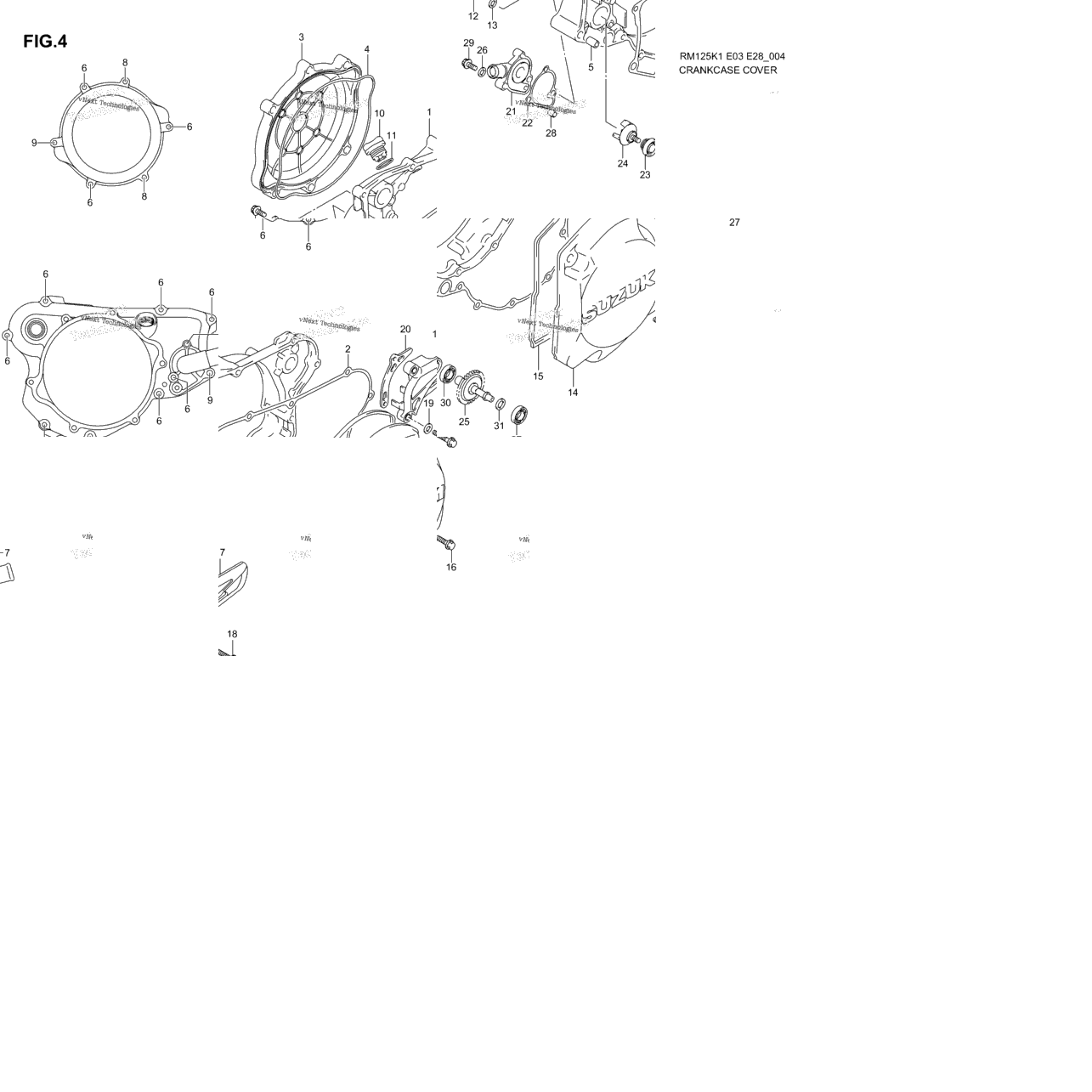 Crankcase Cover-Water Pump