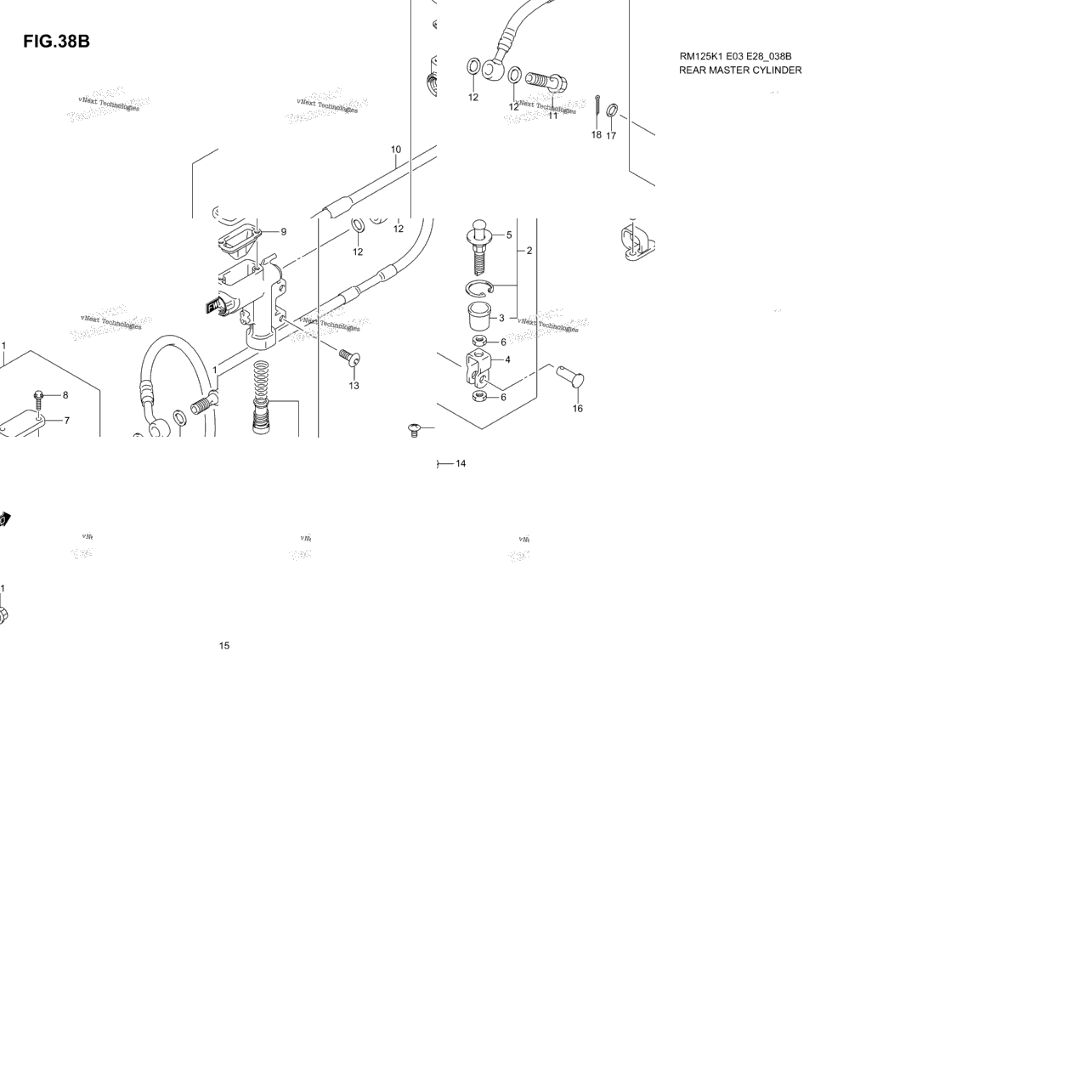 Rear Master Cylinder (Model K4)