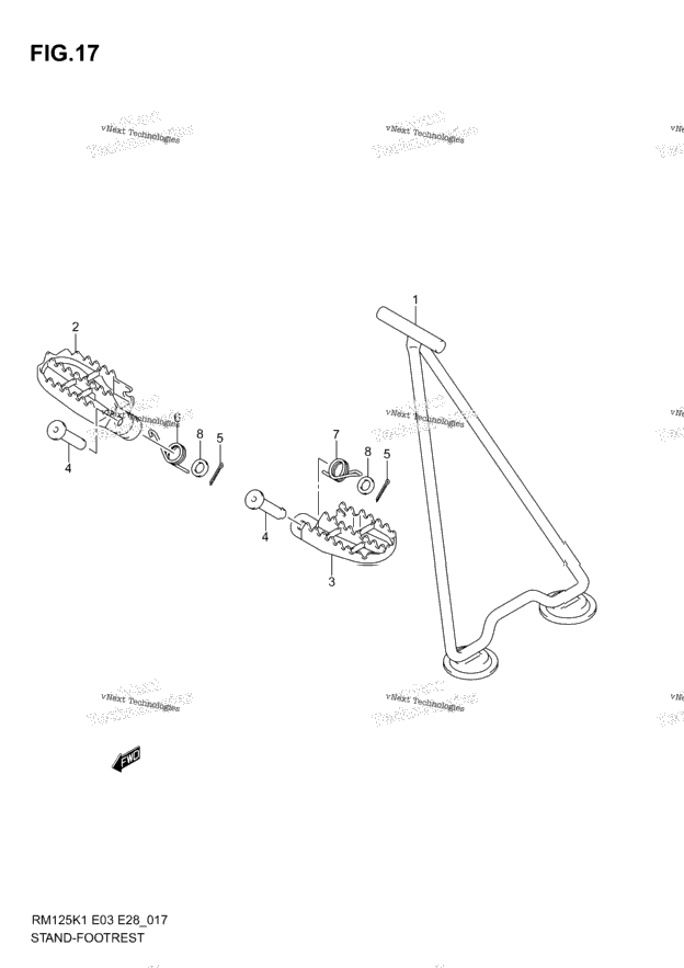 Stand - Footrest (Model K1/K2)