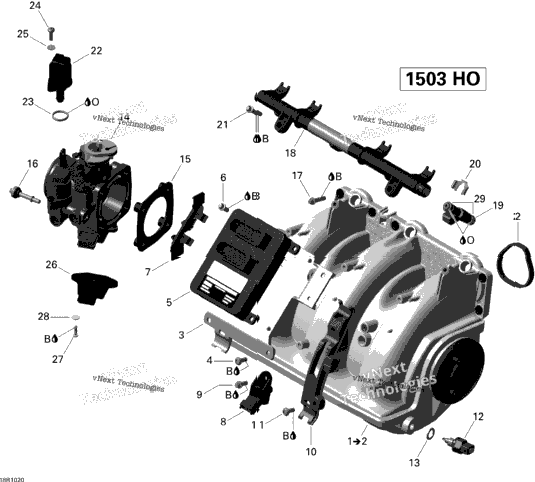 Air Intake Manifold And Throttle Body V2