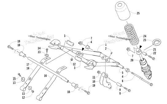 Rear Suspension Front Arm Assembly