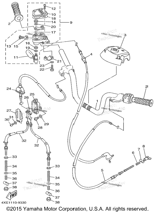 Steering Handle Cable
