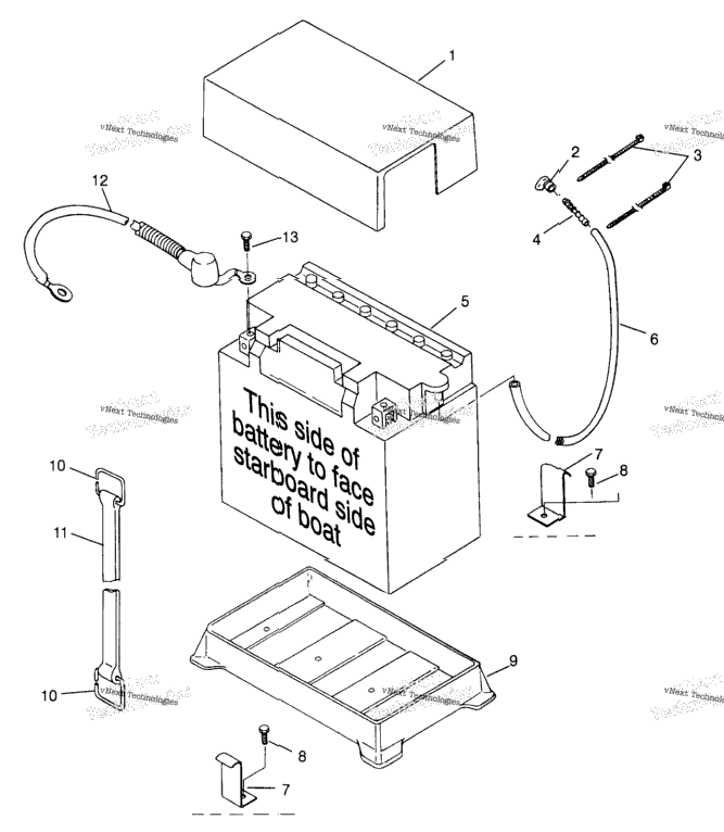 Battery Box Hurricane B974473 & Intl. Hurricane