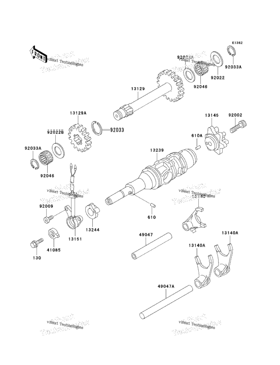 Gear Change Drum/Shift Fork(S)