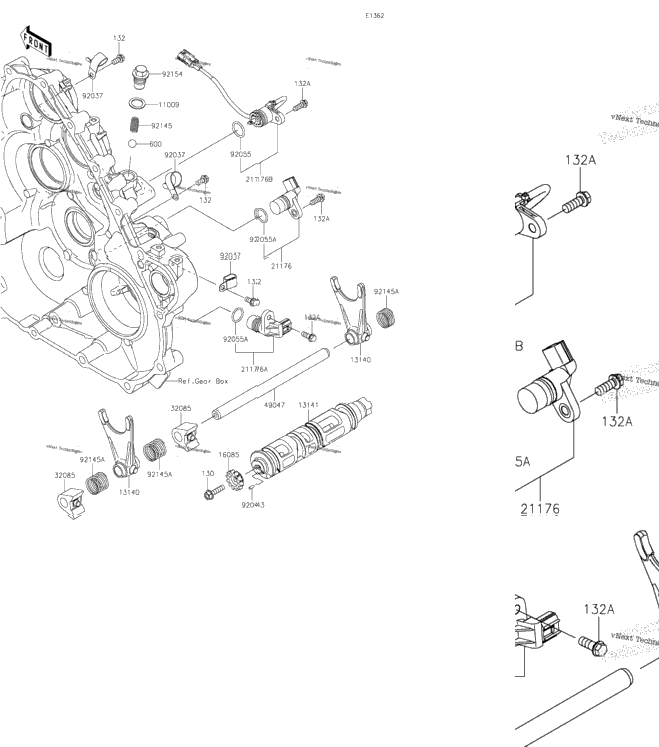 Gear Change Drum/Shift Fork(S)