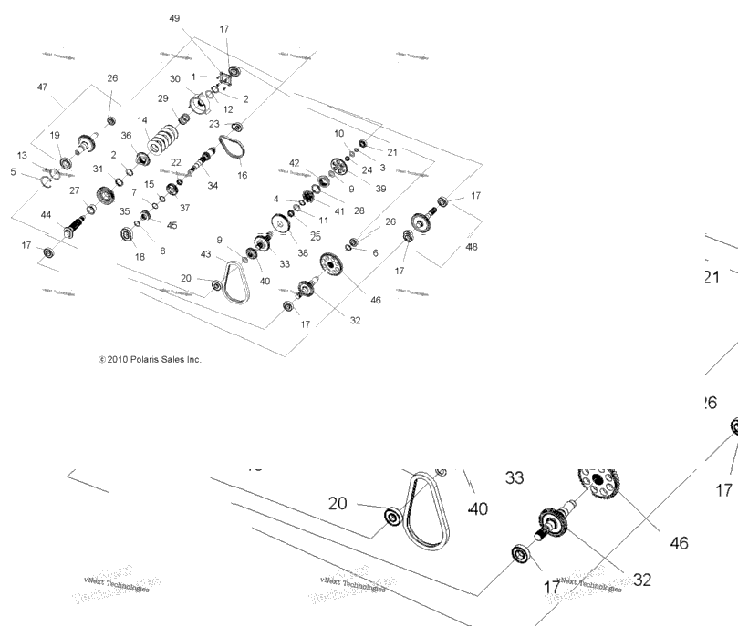 Drive Train, Main Gearcase Internals (49Atvtransintl1332845)