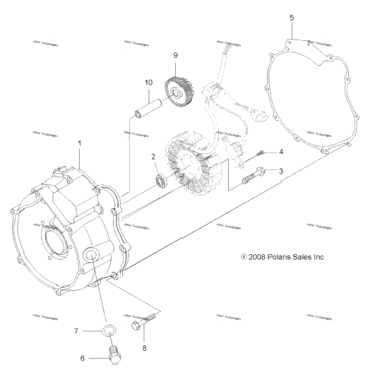 Engine, Magneto Cover