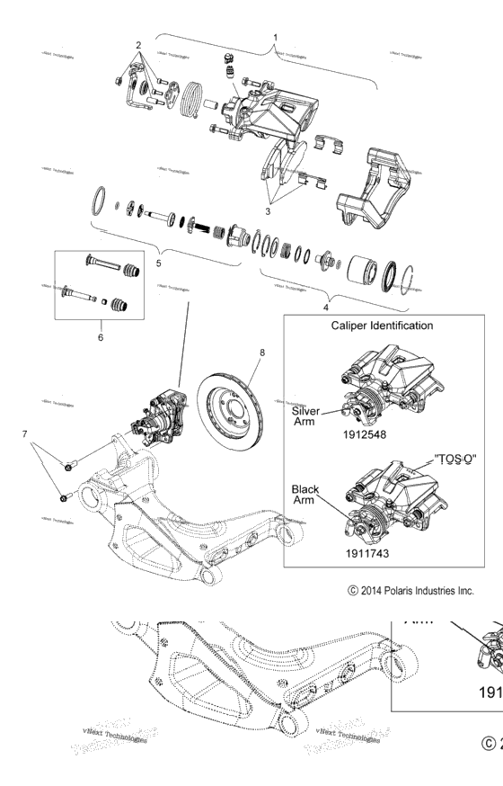 Brakes, Caliper, Rear All Options