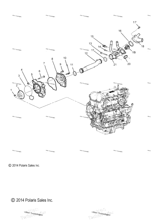 Engine, Cooling, Water Pump Related Parts All Options