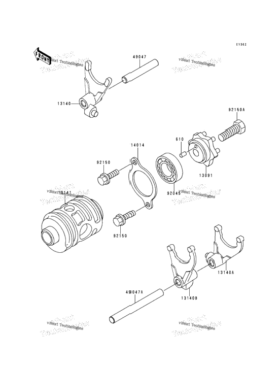 Gear Change Drum/Shift Fork(S)