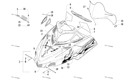 Hood And Windshield Assembly