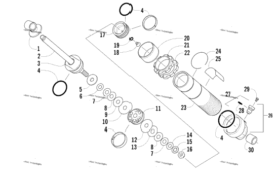 Rear Suspension Front Arm Shock Absorber