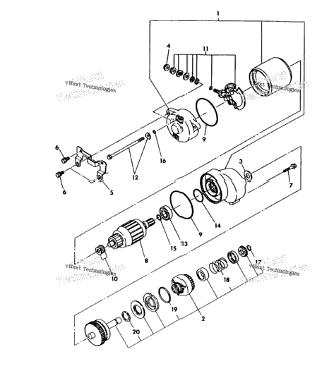 Starting Motor Assembly 250 4X6