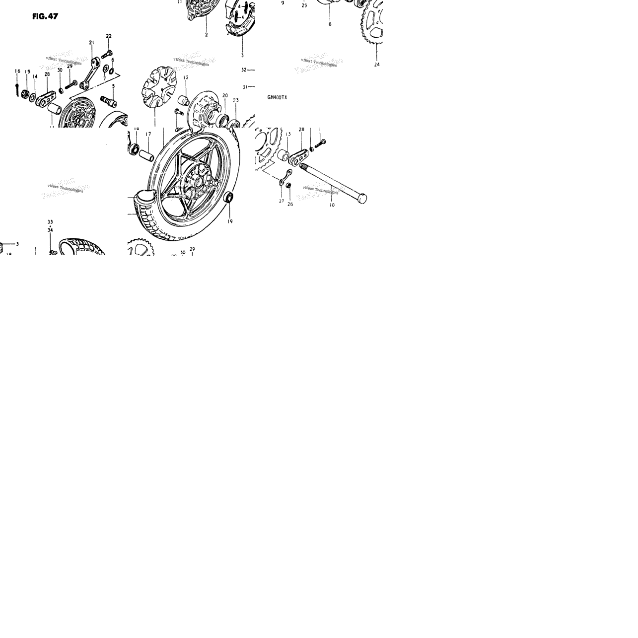 Rear Wheel (Gn400t