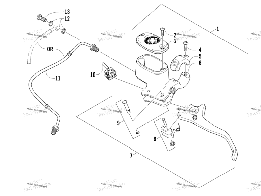 Hydraulic Hand Brake Assembly