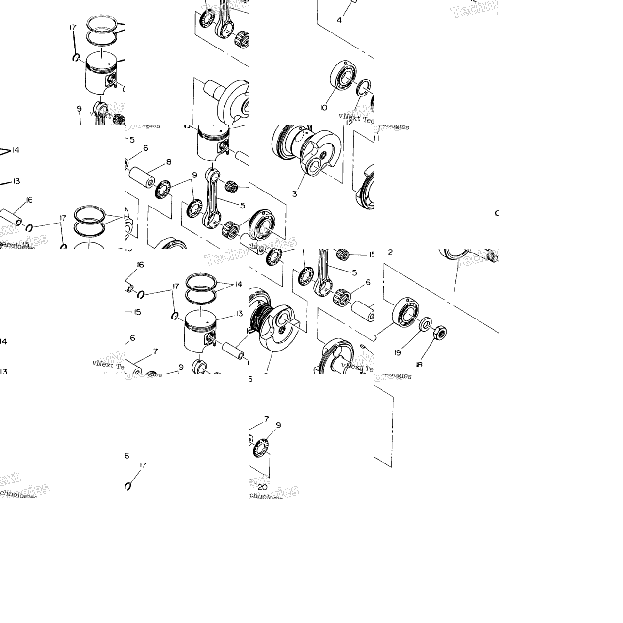 Crankshaft & Piston 500 Xlt