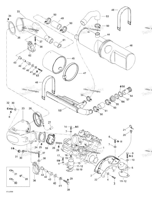 Engine Support And Muffler