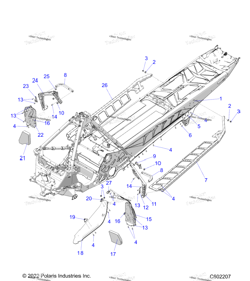 Chassis, Clutch Guard, Footrests, And Running Boards