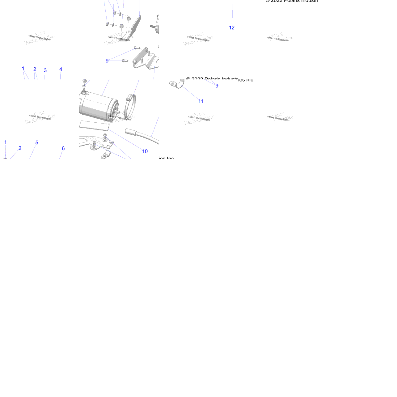 Engine, Starter Motor E.S. Option