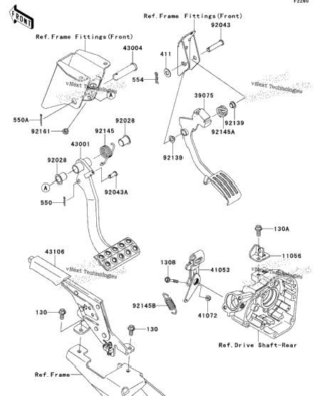 Brake Pedal/Throttle Lever