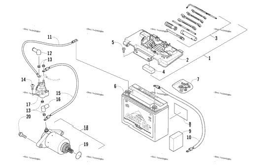 Battery And Starter Assembly