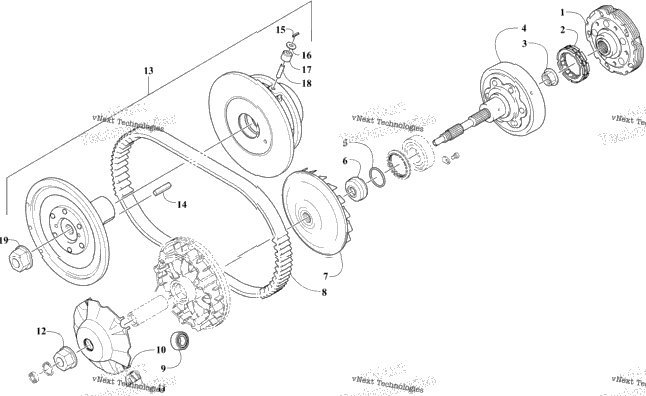 Clutch And Drive Belt Assembly