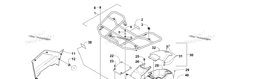 Front Rack, Body Panel, And Headlight Assemblies