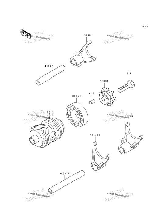 Change Drum/Shift Fork