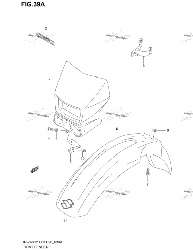 Front Fender (Model K2/K3/K4)