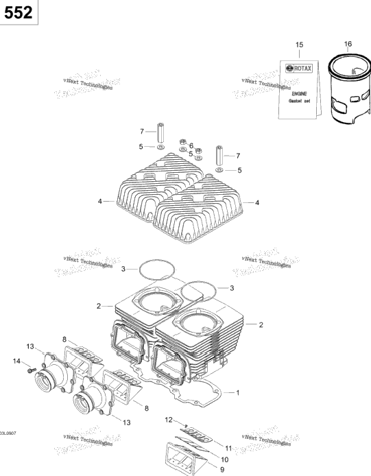 Cylinder And Exhaust Manifold