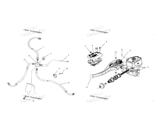Controls Master Cylinder/Brake Line /Ab