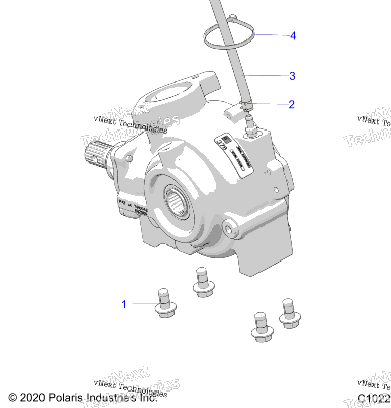 Drive Train, Gearcase Mounting, Front