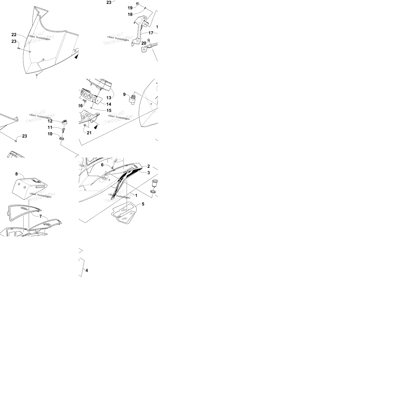 Windshield And Instruments Assemblies