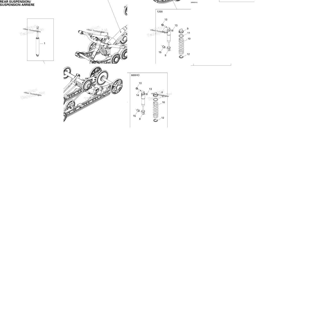 Rear Suspension Shocks 600Ho