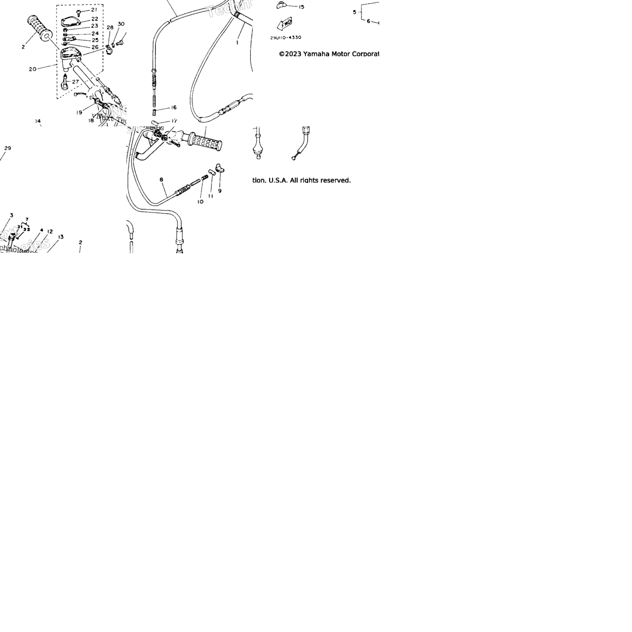 Handlebar - Cable (Ytm225dxl)