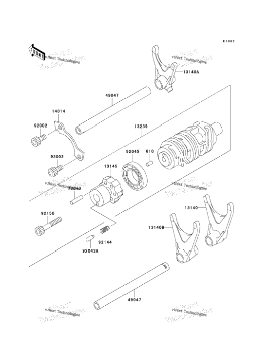 Gear Change Drum/Shift Fork(S)