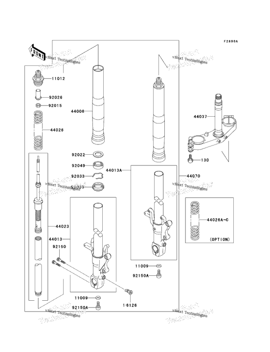 Optional Parts (Zx-7Rr Front Fork)