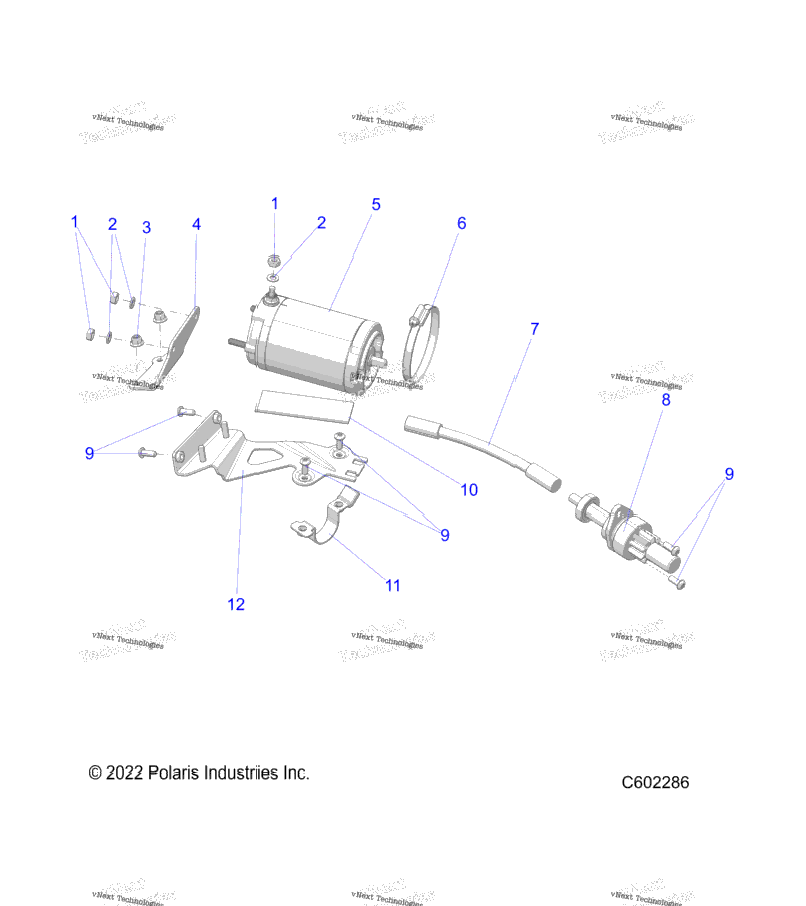 Engine, Starter Motor E.S. Option