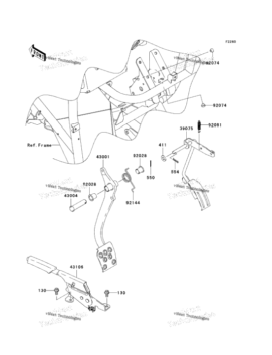 Brake Pedal/Throttle Lever