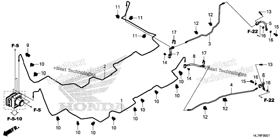 Rear Brake Pipe@Rear Brake Hose (1)