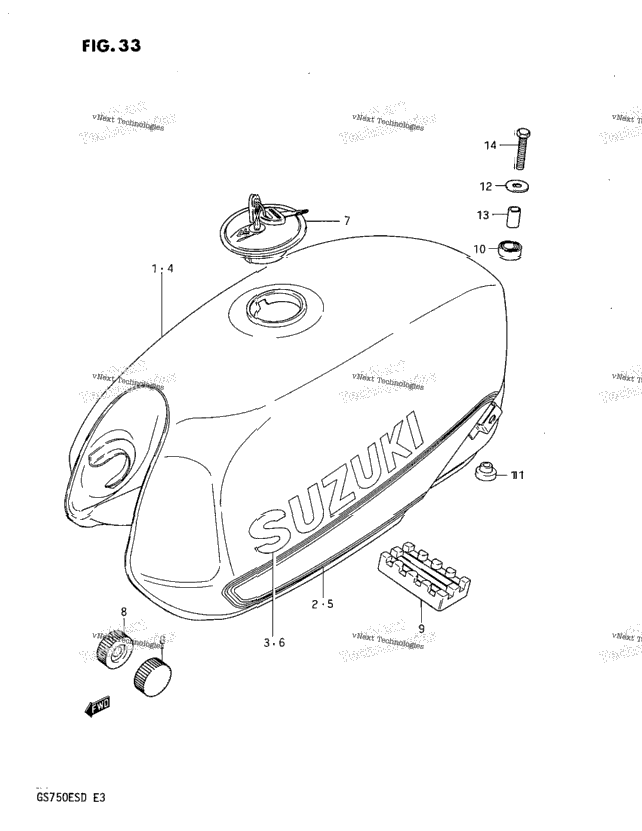 Fuel Tank (Gs750ed)