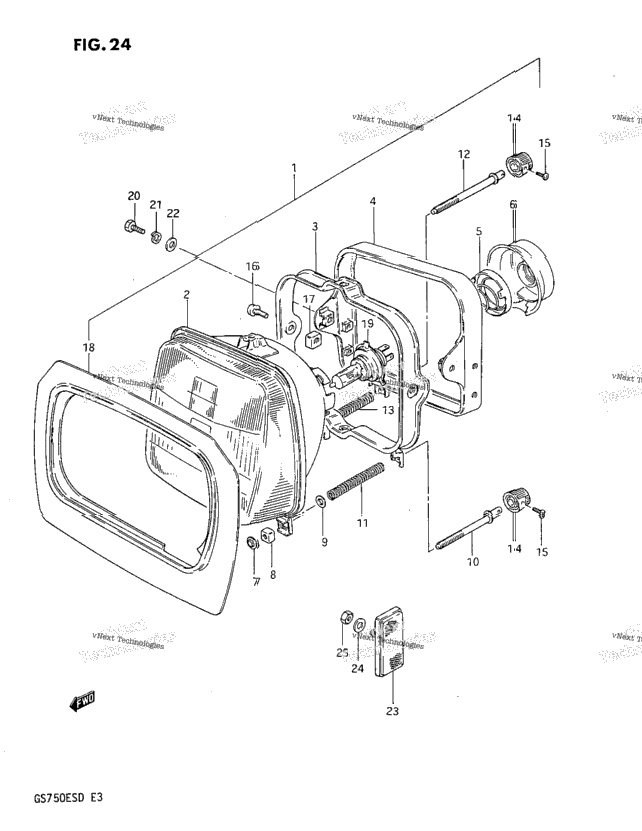 Headlamp (Gs750esd)