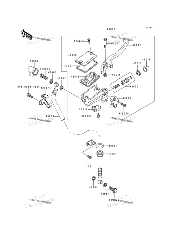 Front Master Cylinder (El250-E2/E3/E4)