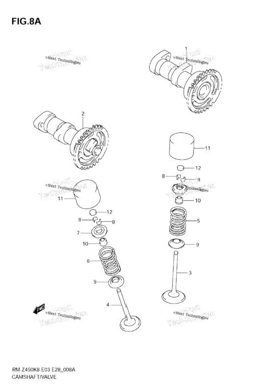 Camshaft - Valve (Rm-Z450 L1)