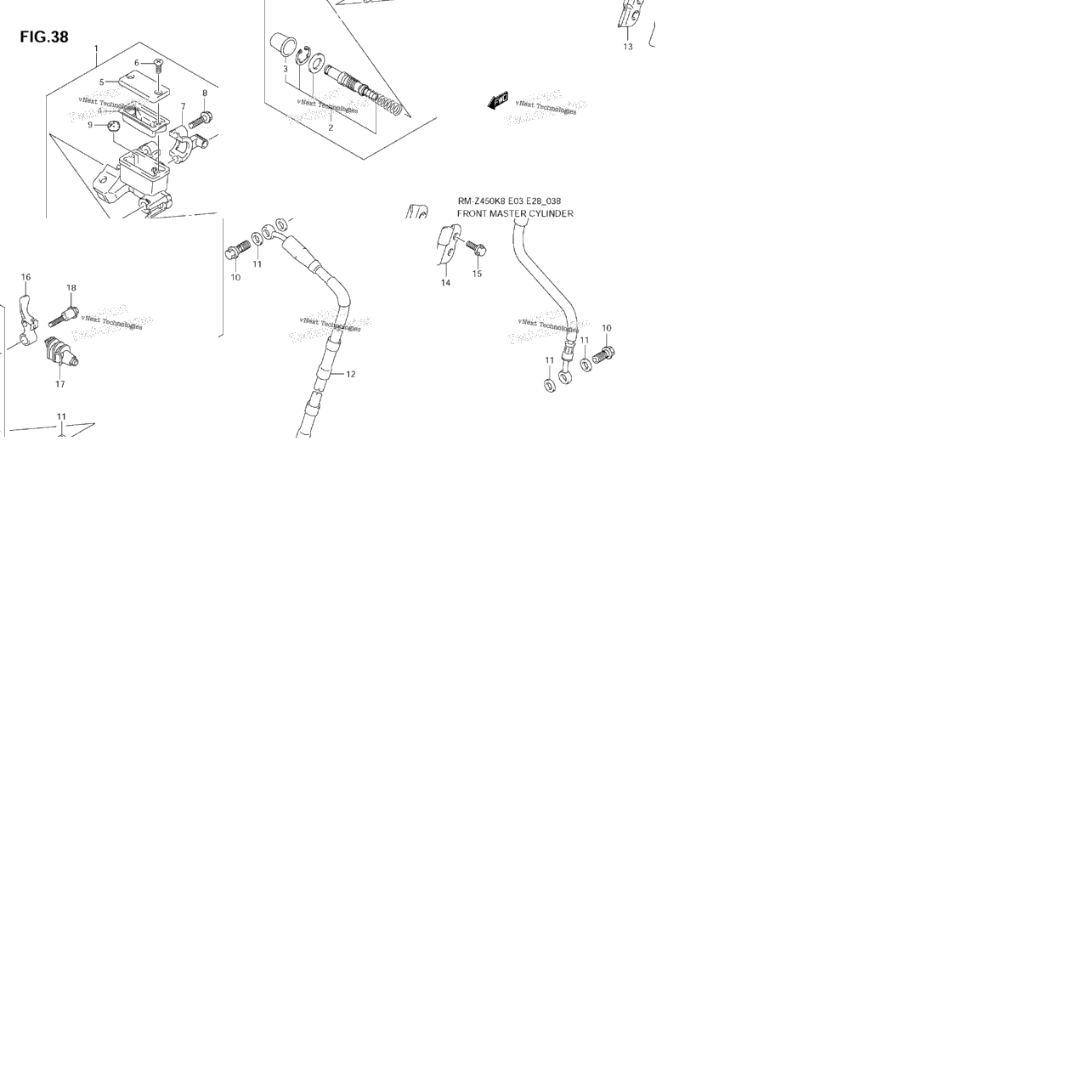 Front Master Cylinder (Rm-Z450 K8/K9/L0)