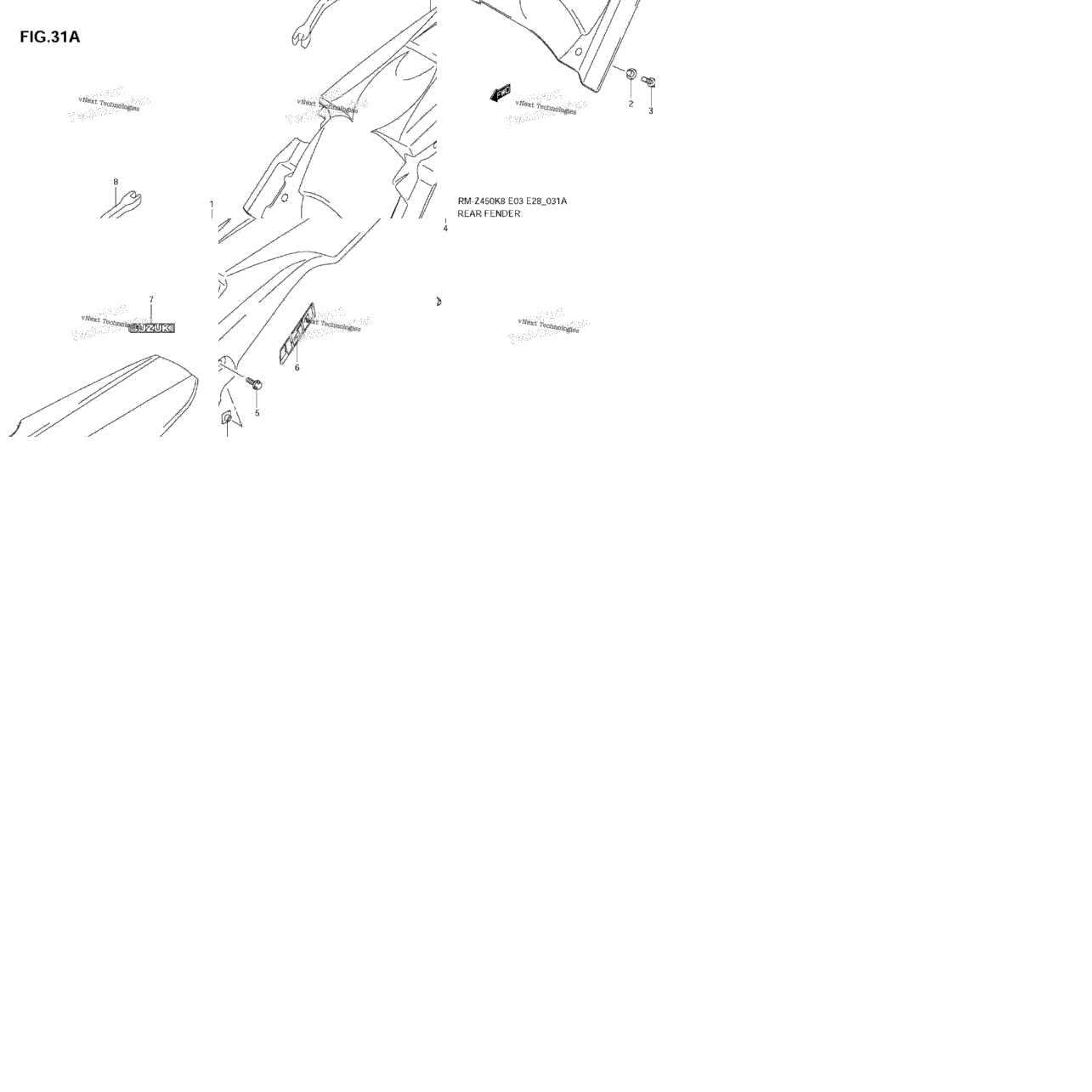 Rear Fender (Rm-Z450 L1)