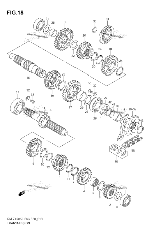 Transmission (Rm-Z450 K8/K9/L0)
